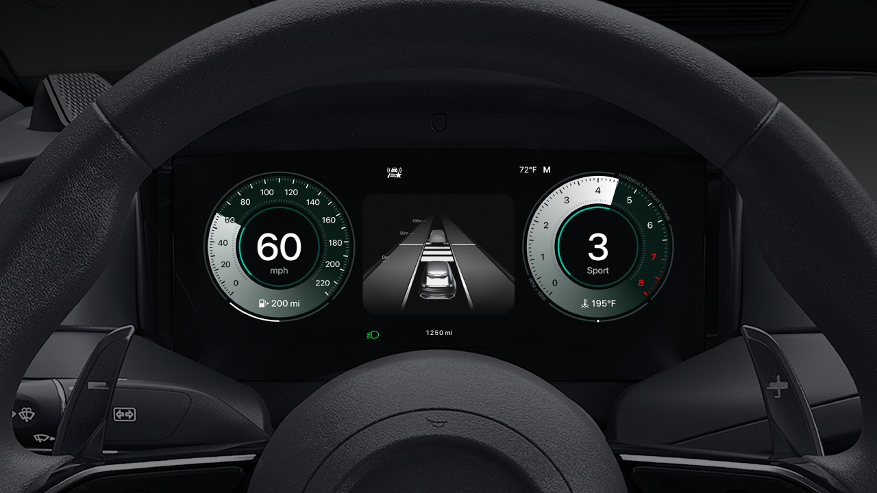 CarPlay Ultra dashboard with ADAS function
