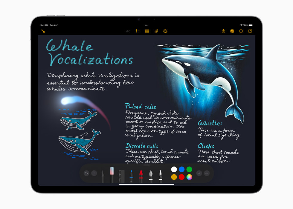 Apple iPad Air with an intelligent imagery stick in notes
