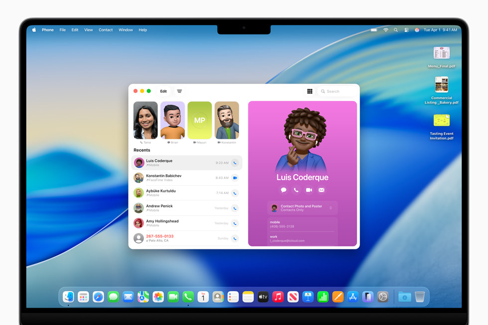 macOS Tahoe 26 - Phone app