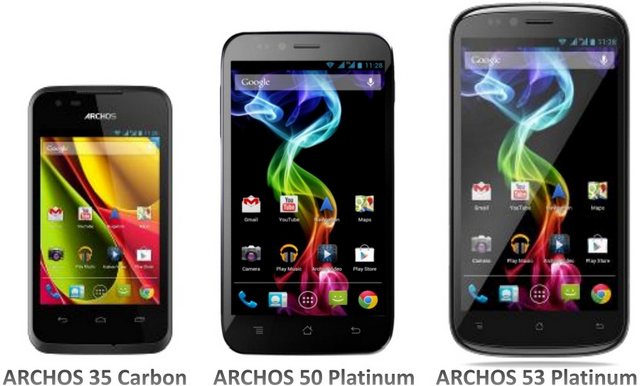 Трио французов-двухсимников: Archos 35 Carbon, 50 Platinum и 53 Platinum по цене от $100