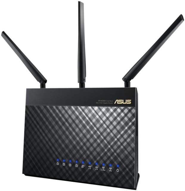 Двухдиапазонный беспроводной роутер ASUS RT-AC68U с пропускной способностью до 1900 Мбит/с