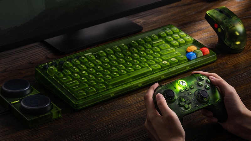 Clavier et souris de jeu 8BitDo au design vert