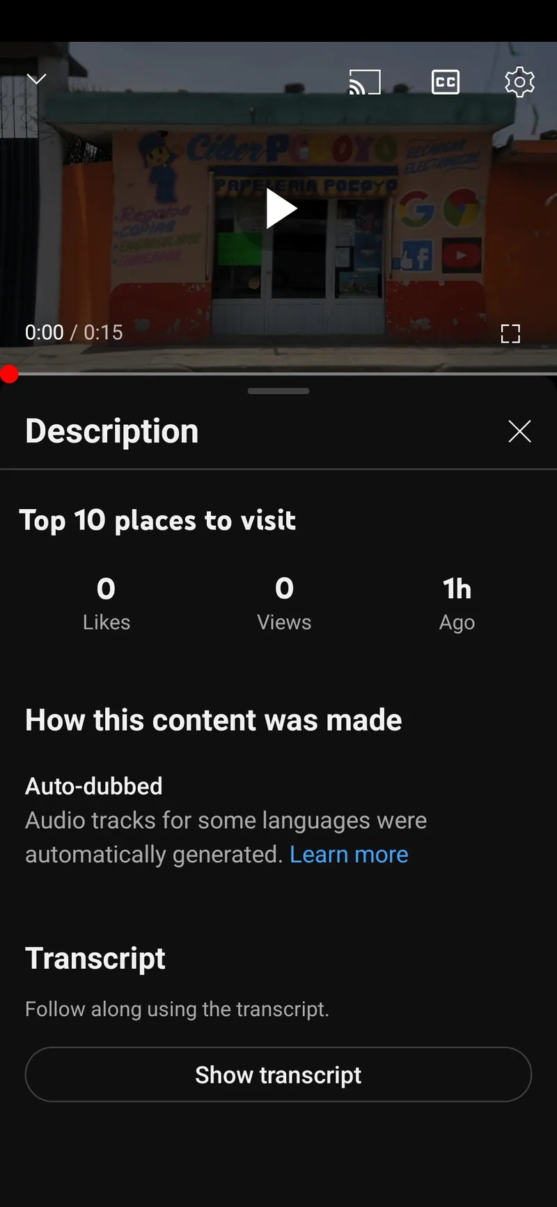 Doublage automatique des vidéos YouTube