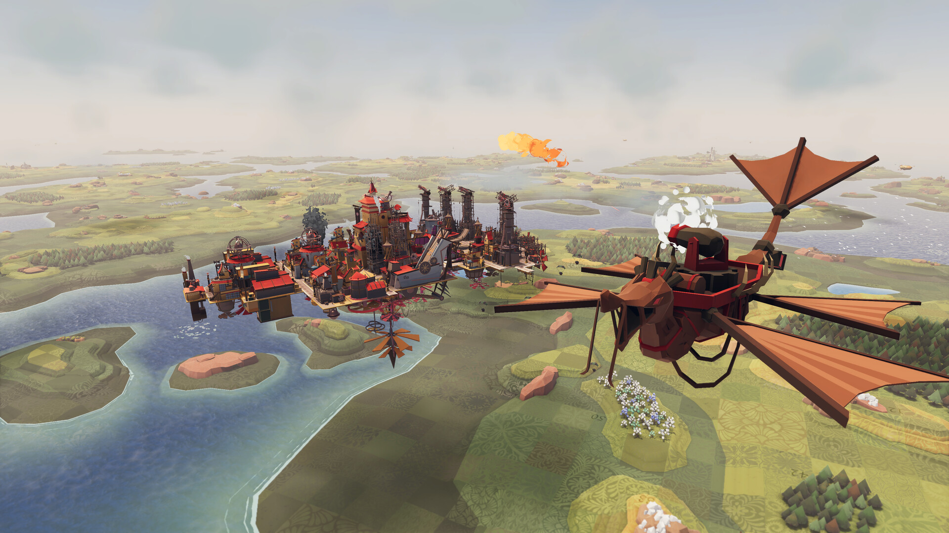 Flying city in Airborne Empire