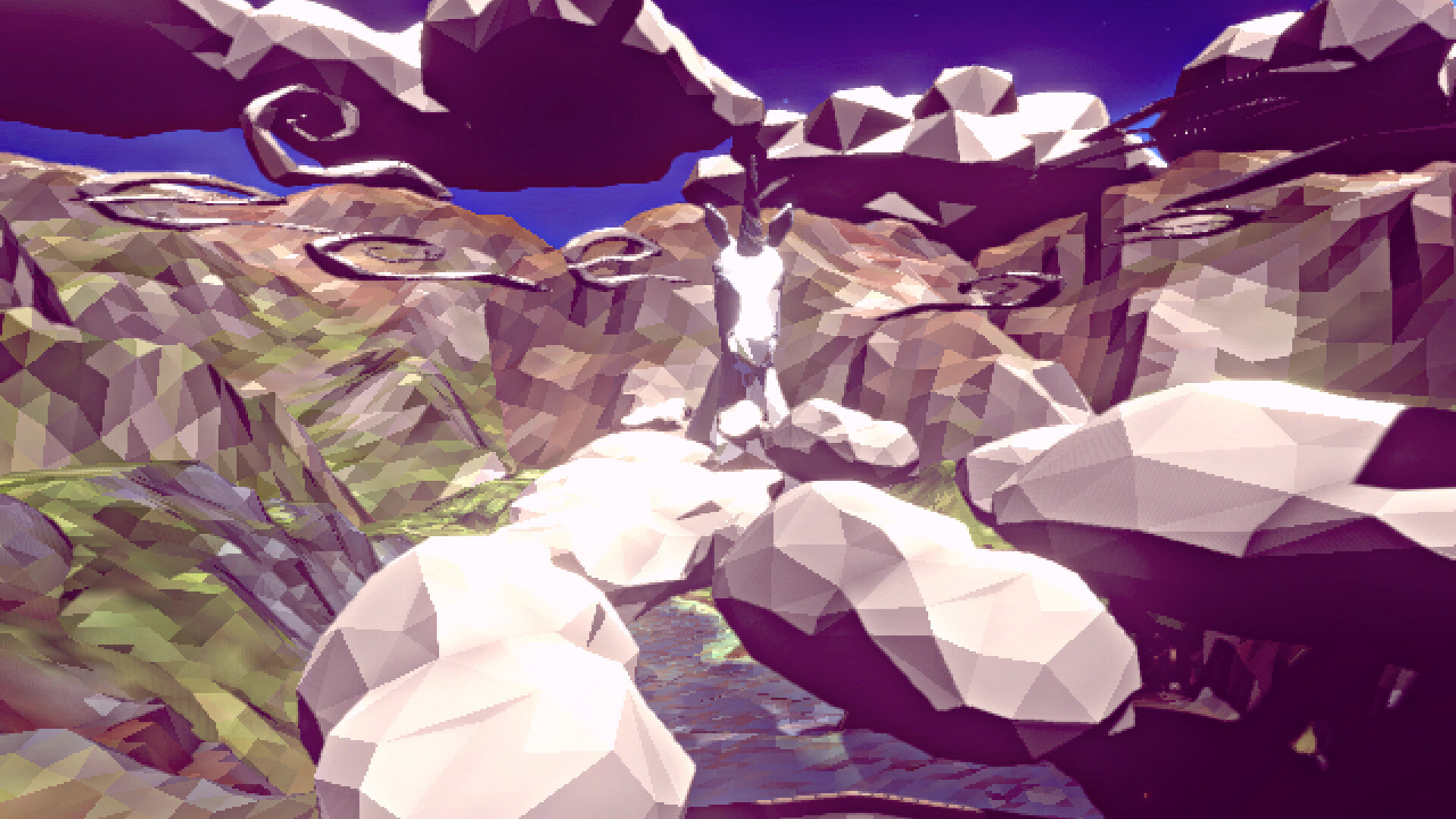 Capture d'écran de Dreamcore Retro, démontrant les tâches de plateforme.