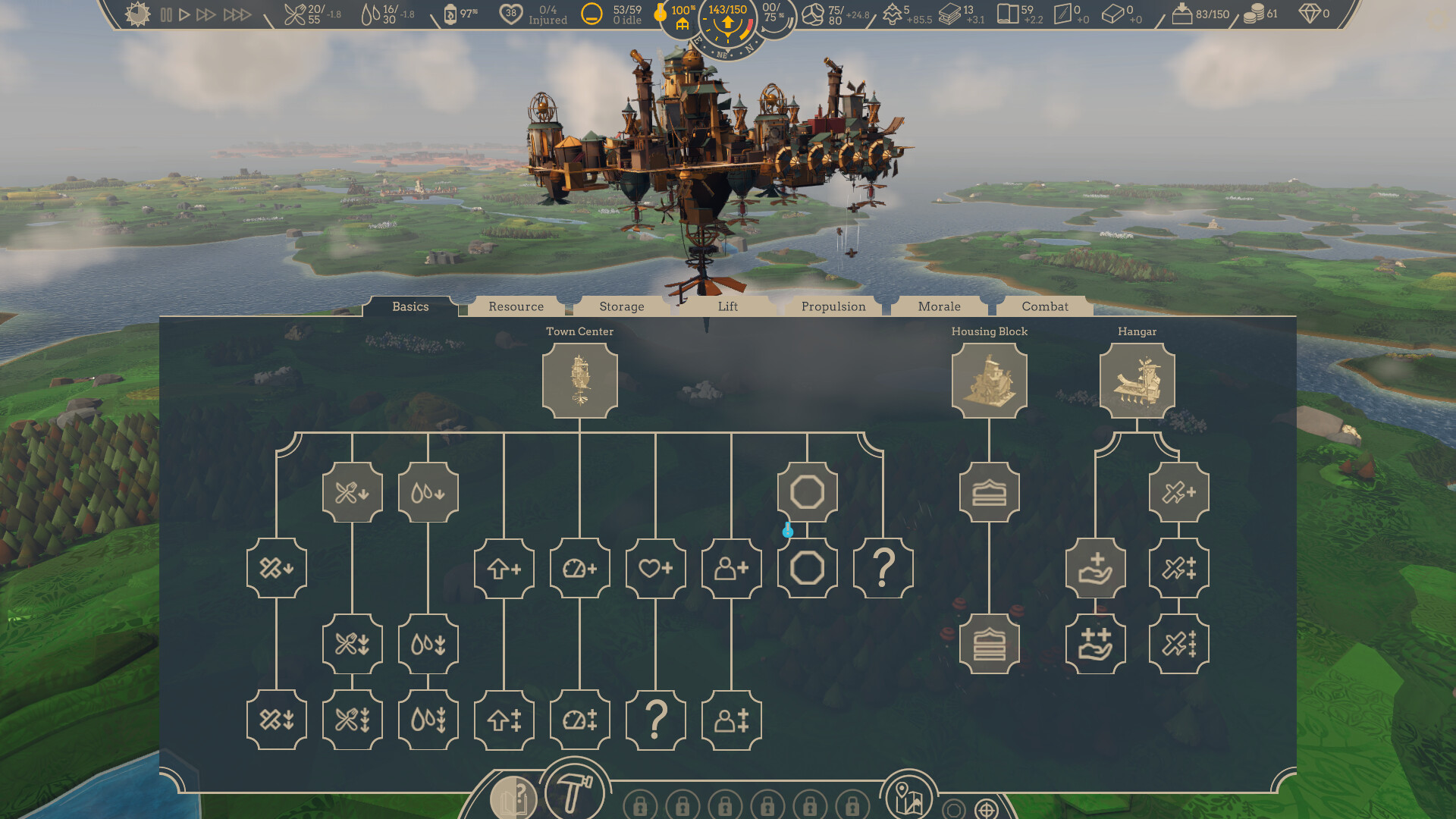 Elements of the strategy game Airborne Empire