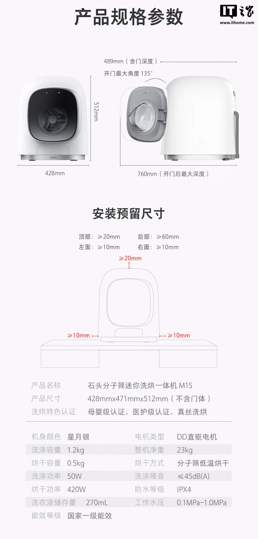 Mini washing machine Roborock M1S Pure