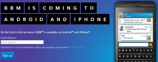 BlackBerry Messenger приходит на Android и iOS