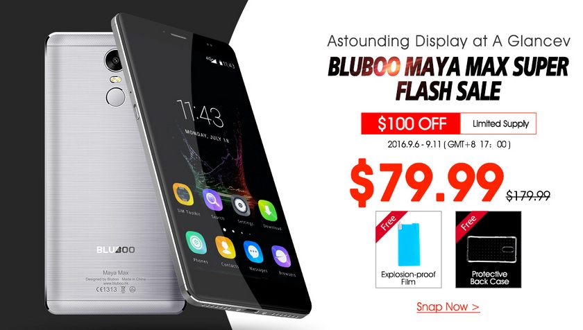 Флеш-распродажа Bluboo Maya Max: скидки до $100 Флеш-распродажа Bluboo Maya Max: скидки до $100