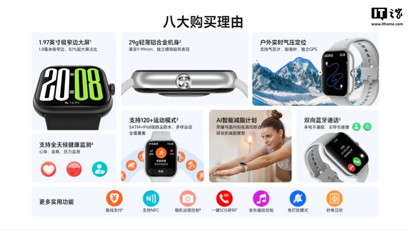 AMOLED screen Honor Watch X5