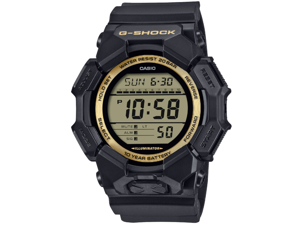Casio G-Shock GD-010GB-1A9JF - black case and gold details