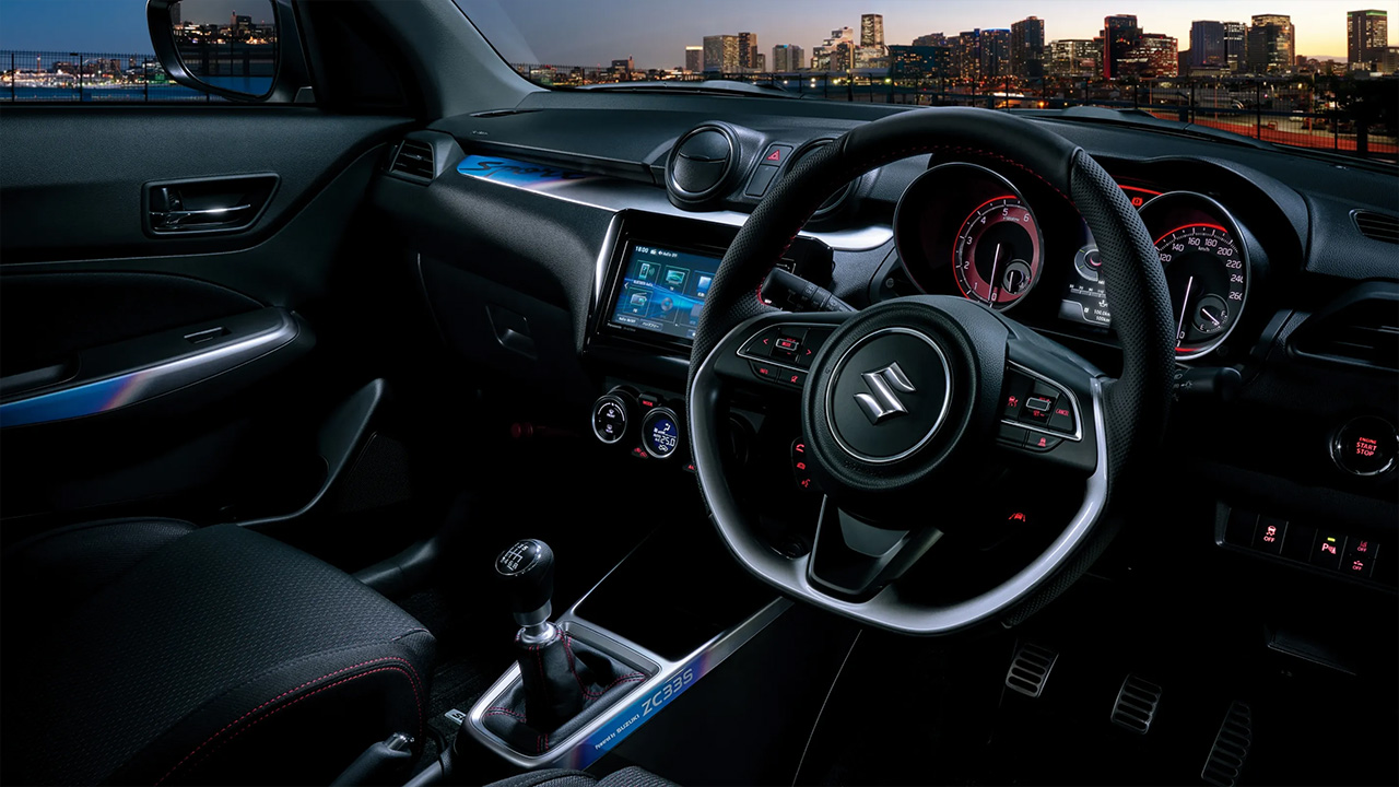 Interior of the Suzuki Swift Sport ZC33S Final Edition