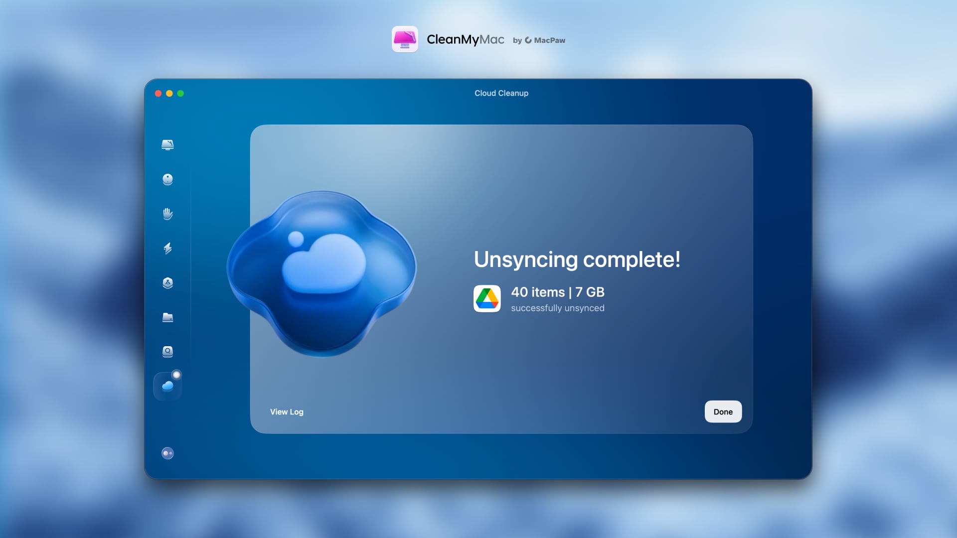 The work of CleanMyMac Cloud Cleanup. Illustration: MacPaw