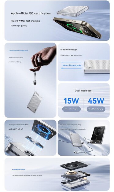 La principale caractéristique de la Power Bank sans fil RedMagic 10000 mAh est