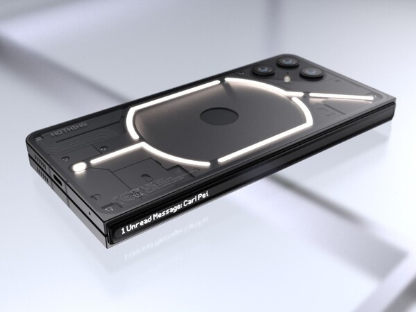 Flexible screen of the Nothing Fold (1) smartphone with a unique hinge