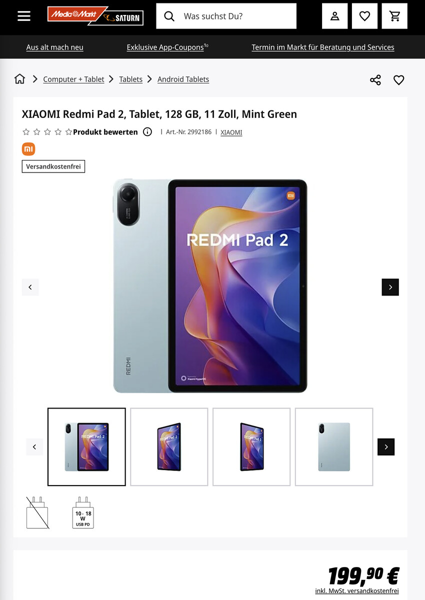 Xiaomi Redmi Pad 2 - spécifications techniques