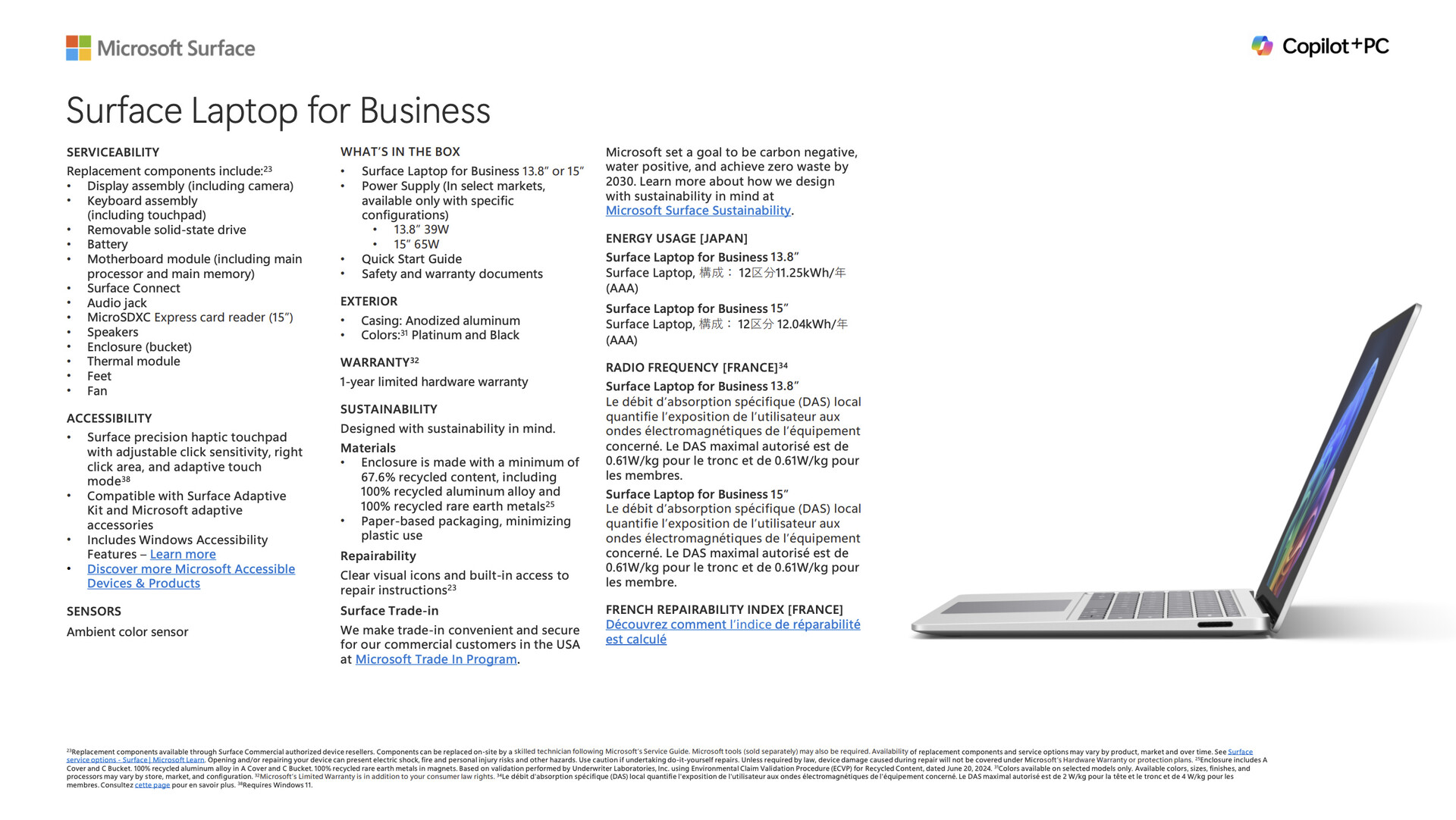 Third view of the Surface Laptop 11