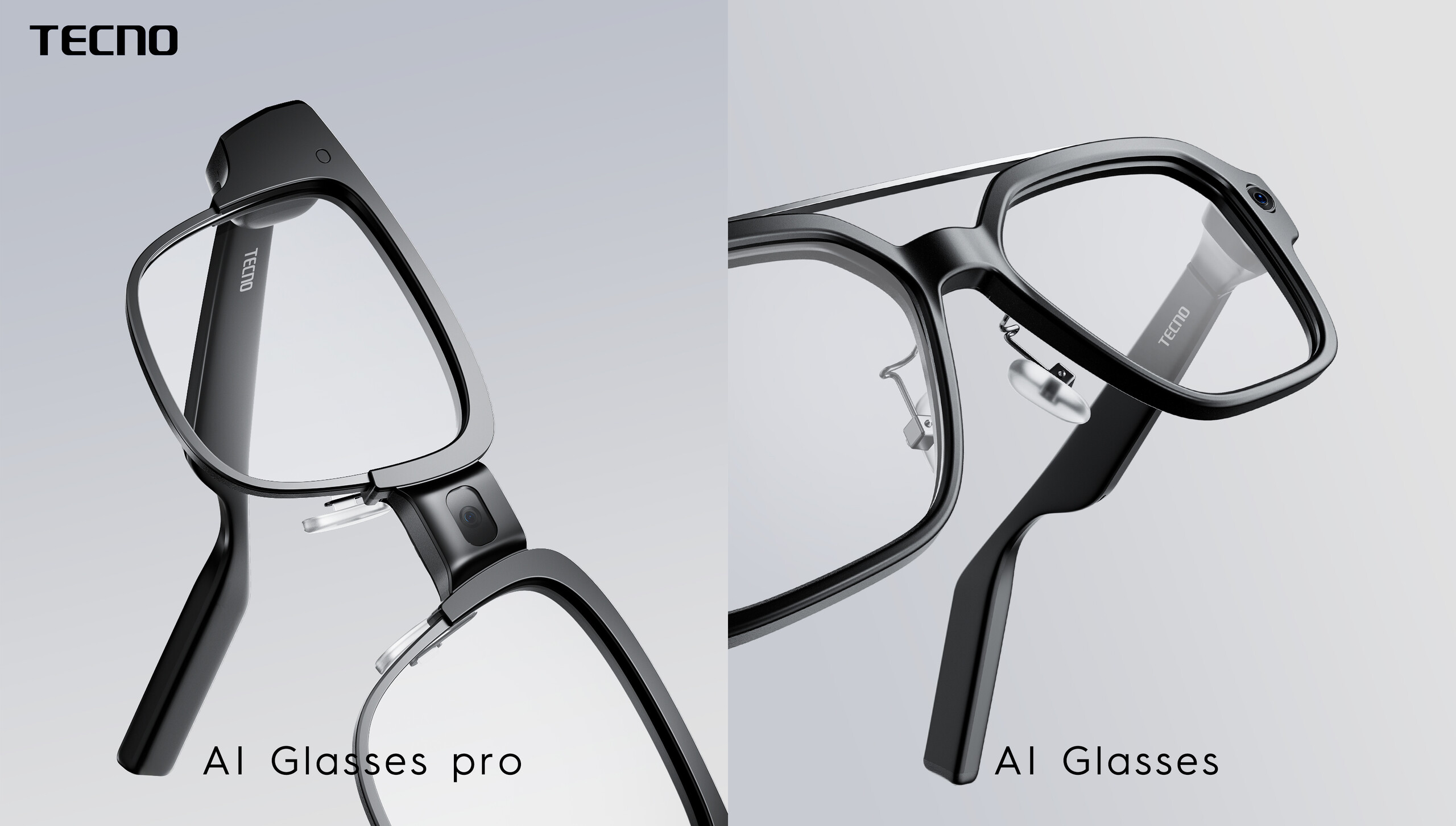 AI Glasses and AI Glasses Pro smart glasses. Illustration: Tecno