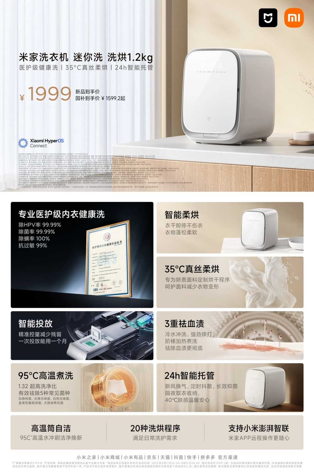Компактна пральна машина Xiaomi