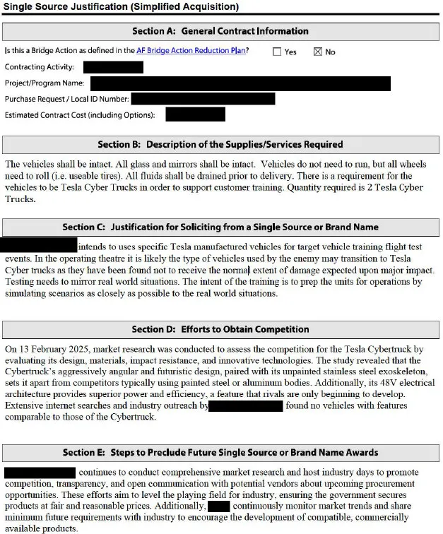 The rationale for buying a Tesla Cybertruck to use as a targeting vehicle