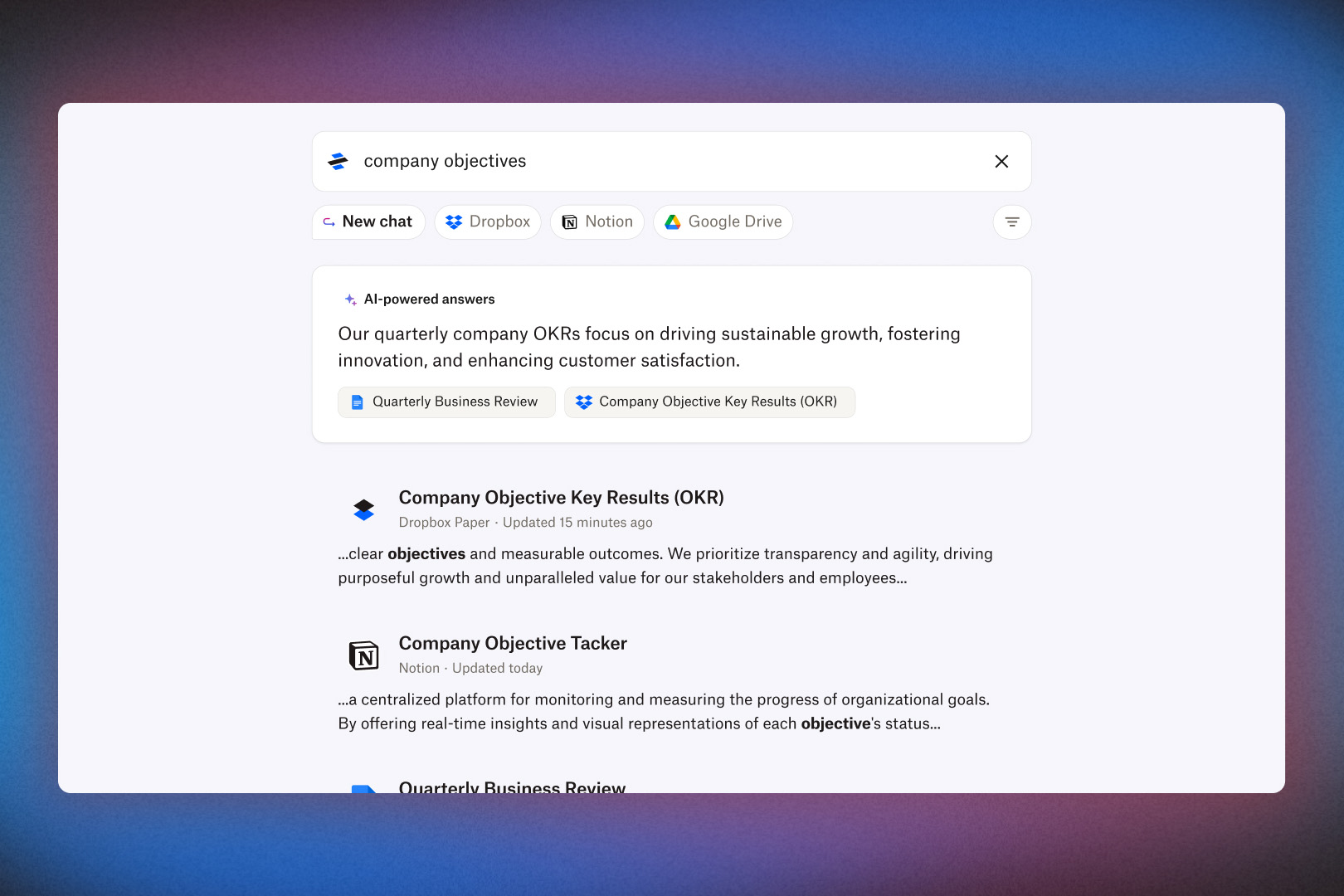 Dropbox a redessiné son interface web et lancé une version bêta ouverte de Dash avec prise en charge de l'intelligence artificielle.