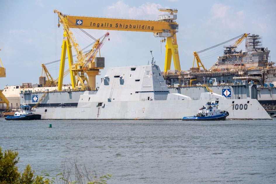 The USS Zumwalt, America's most advanced destroyer, has arrived at the shipyard for installation of the Conventional Prompt Strike non-nuclear hypersonic weapon