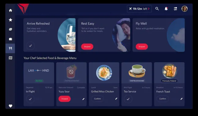 Delta's in-flight music experience