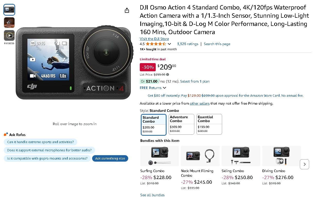 DJI Osmo Action 4 Camera Image DJI Osmo Action 4 Screenshot