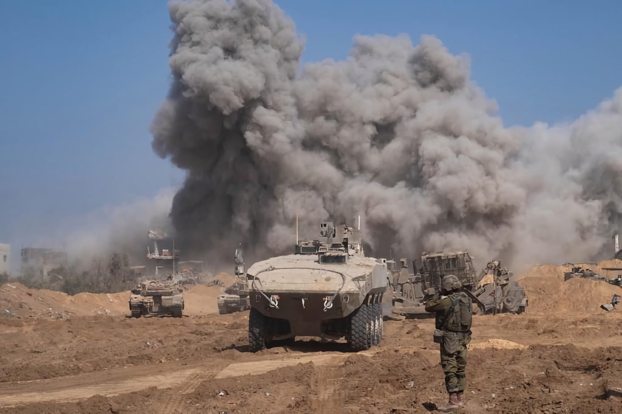 Israeli army uses new Eitan APCs against Hamas terrorists in Gaza Strip