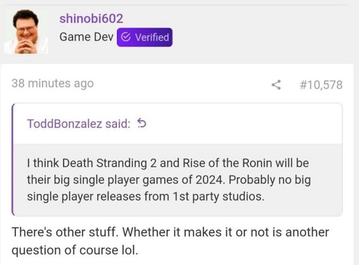 Insider: Death Stranding 2 and Rise of the Ronin will be released in 2024. Sony is preparing some cool releases about which it is not much known yet-2