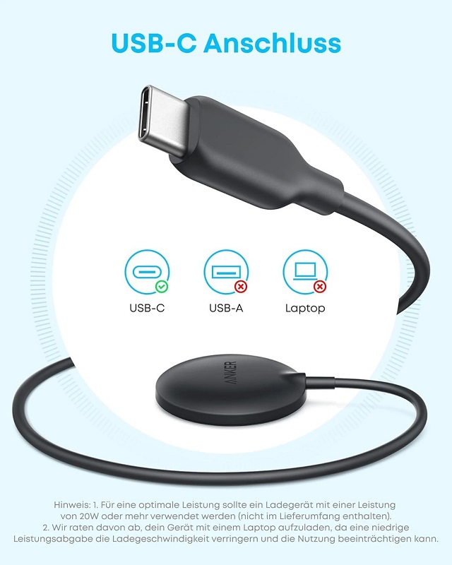 Бездротовий зарядний пристрій Zolo з кабелем USB-C