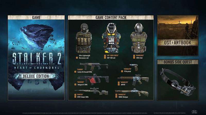 Weapons, costumes and additional quest - the developers of STALKER 2: Heart of Chornobyl revealed all the bonuses of Deluxe and Ultimate-editions of the shooter-2