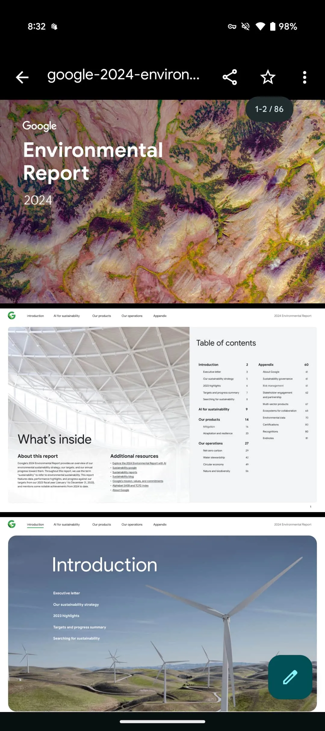 Visionneuse PDF dans l'application Google Files