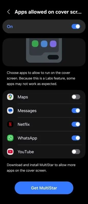 Samsung Galaxy Flip 6 settings