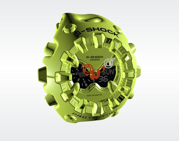 Часы G-Shock GA-V01 в лаймово-зеленом цвете в лаймово-зеленом цвете