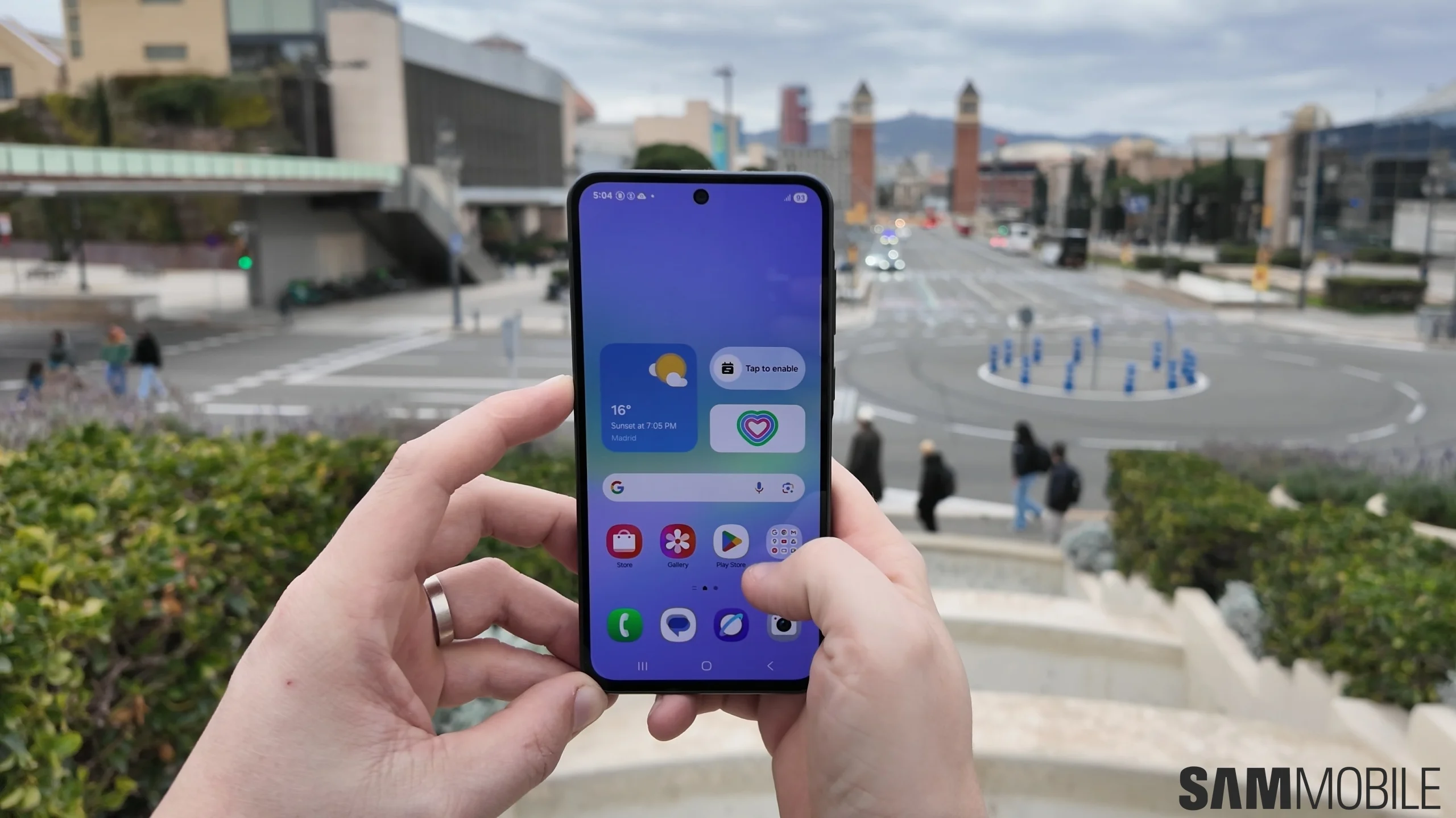 Galaxy A36 home screen