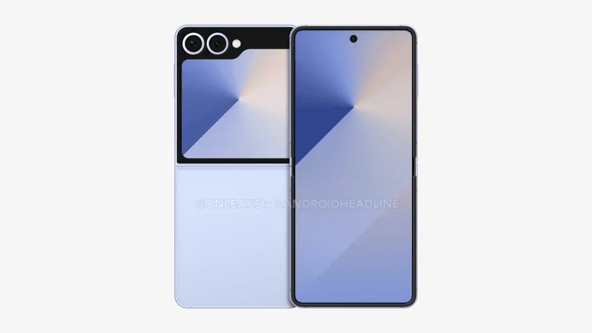 Samsung Galaxy Flip7 CAD rendering 1