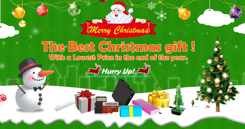 Рождественские скидки на ТВ-боксы, карты памяти и еще моного чего в Gearbest