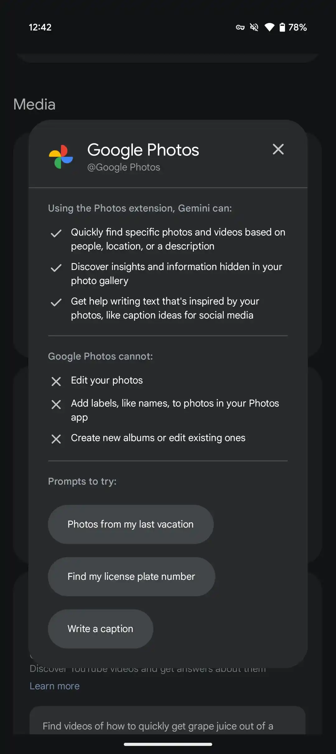 Image of Gemini integration with Google Photo 2