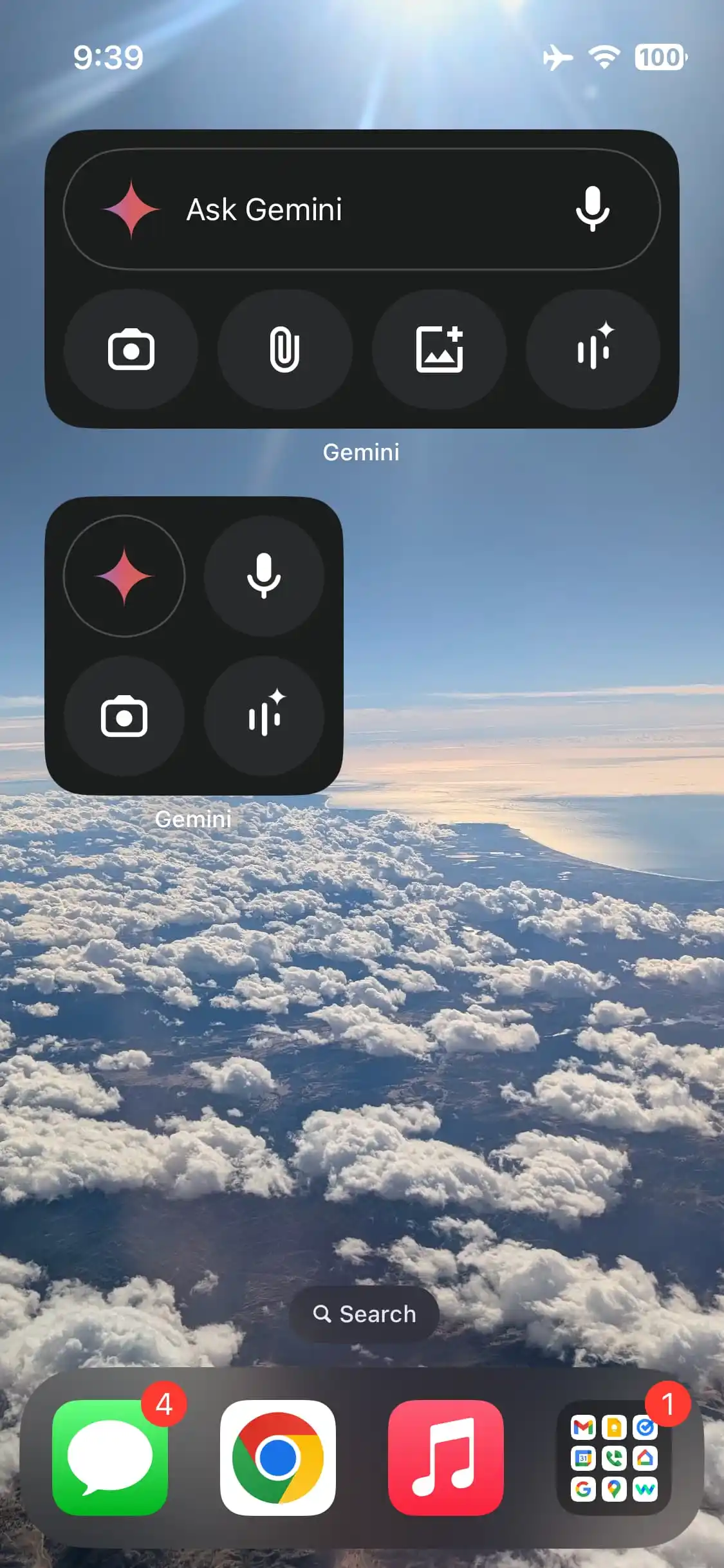 Віджет Gemini для головного екрану iPhone 1