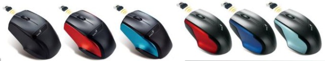 Genius разработала мышки NS-6005, NS-6010, NS-6015, NX-6550 и DX-6510, работающие от батареек AA и AAA-2