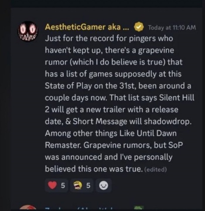 Insider: Konami's Silent Hill Short Message horror game Silent Hill Short Message will be announced at the State of Play show-2