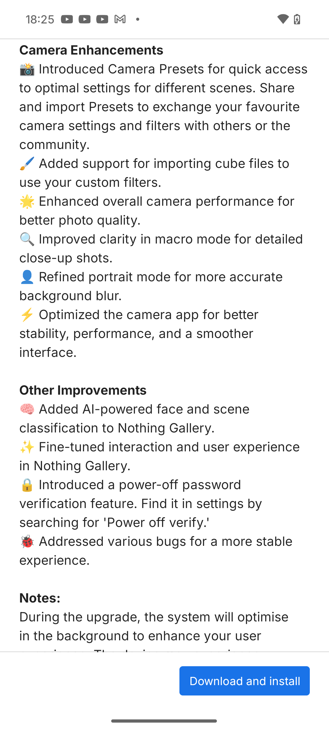 Screenshot of Nothing Phone (3a) Pro interface