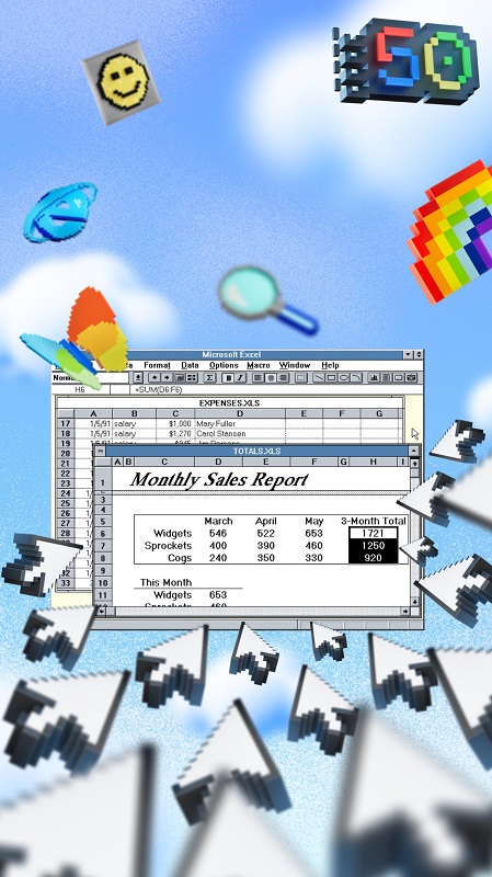 Papier peint style Excel