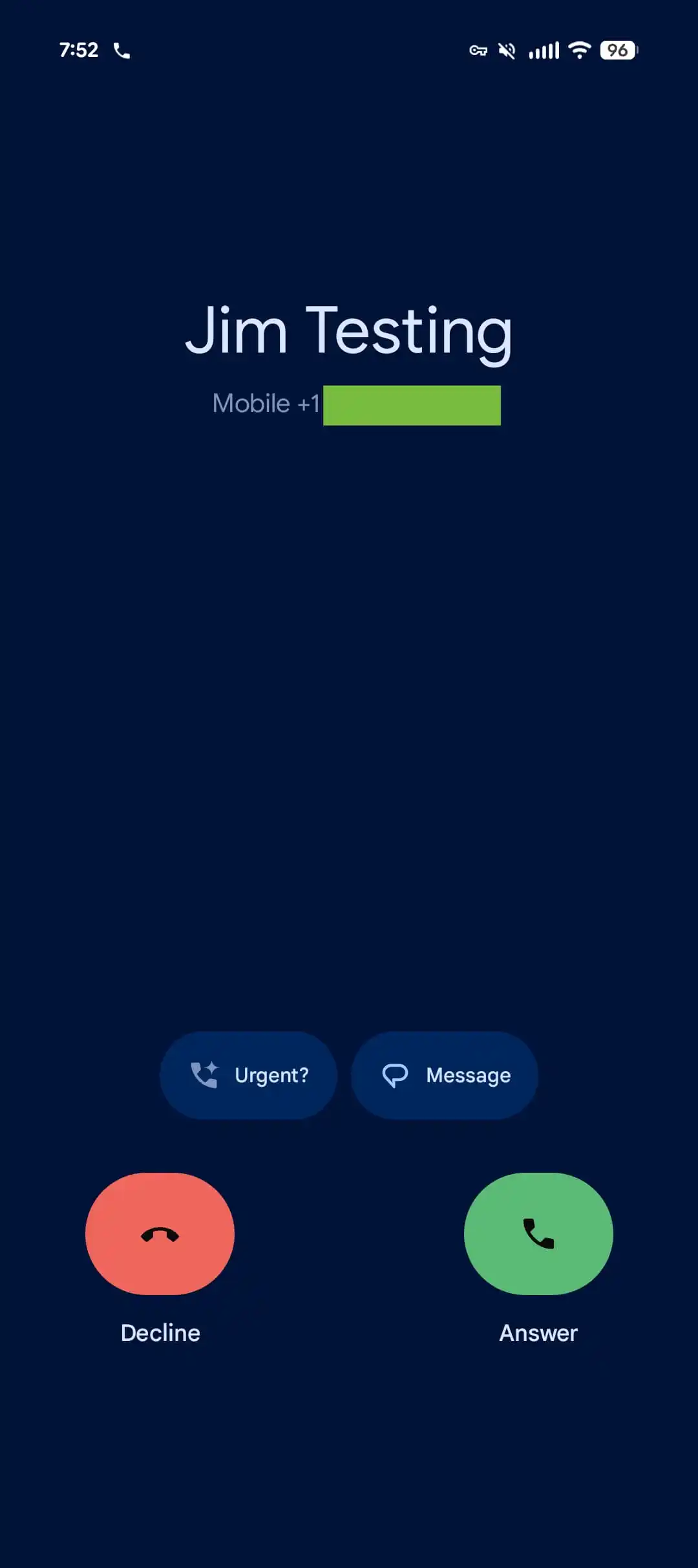 Google Phone call screen details