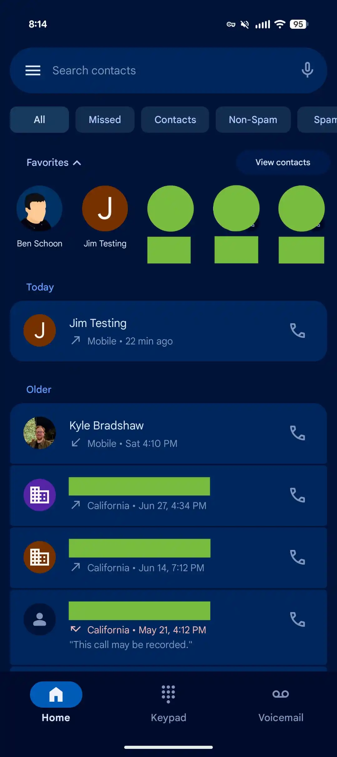 Full Google Phone interface in the style of Material 3 Expressive