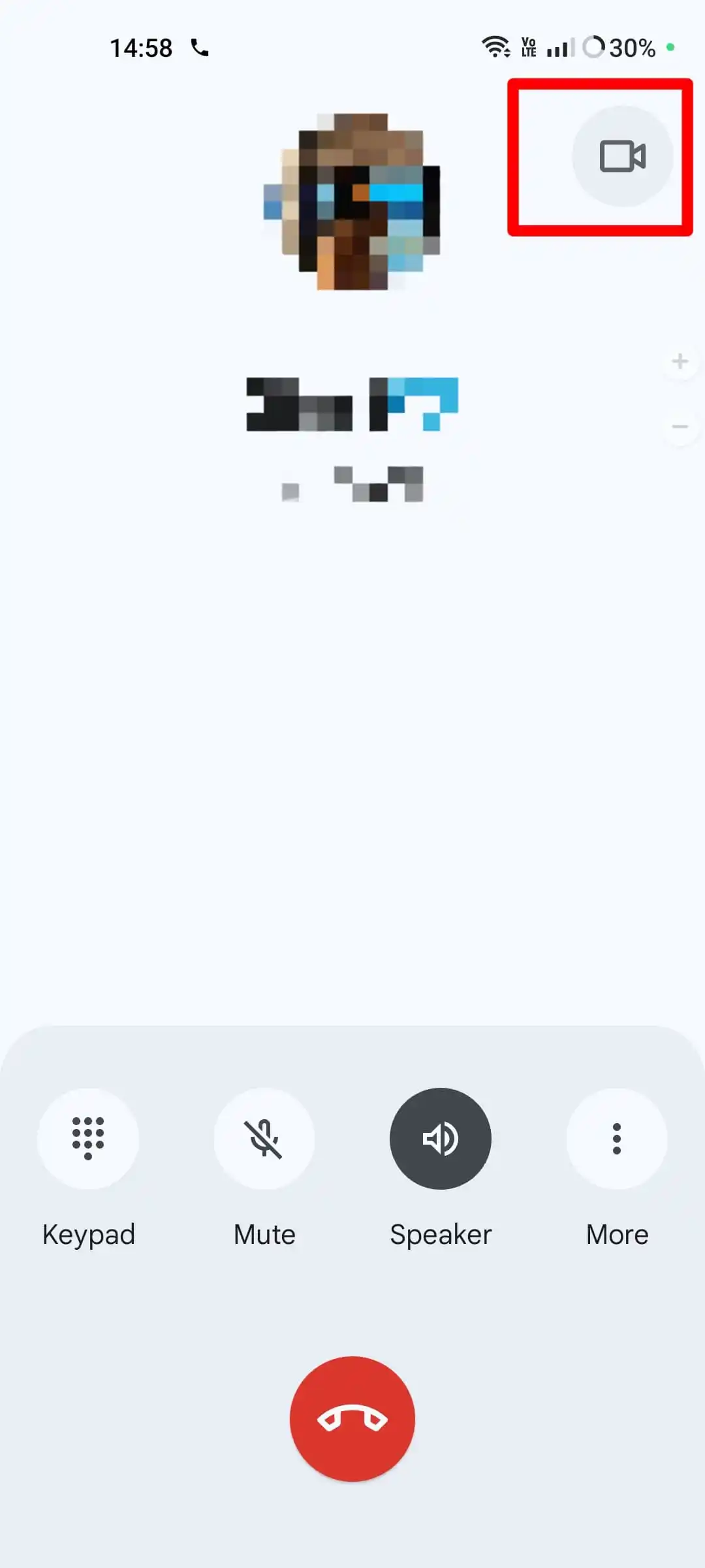 New location of the video call icon