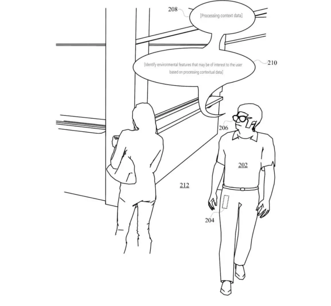 Google patent for smartphones with built-in display