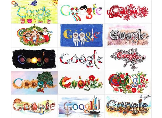 Google проводит онлайн-голосование для определения финалистов конкурса "Дудл для Google"