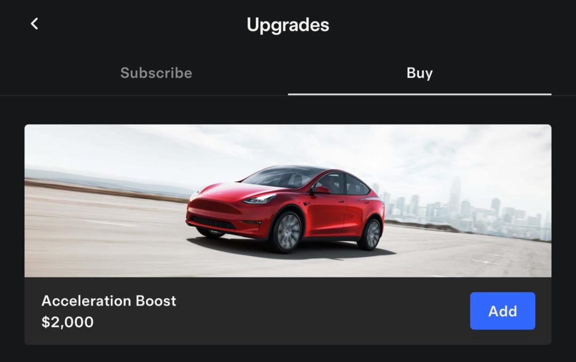 Amélioration de l'accélération pour Tesla Model Y Juniper.